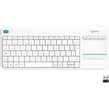 Клавіатура Logitech Wireless K400 Touch US White (920-007146)