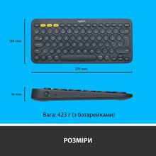 Клавиатура Logitech K380 Multi-Device Bluetooth US Dark Grey (920-007582)