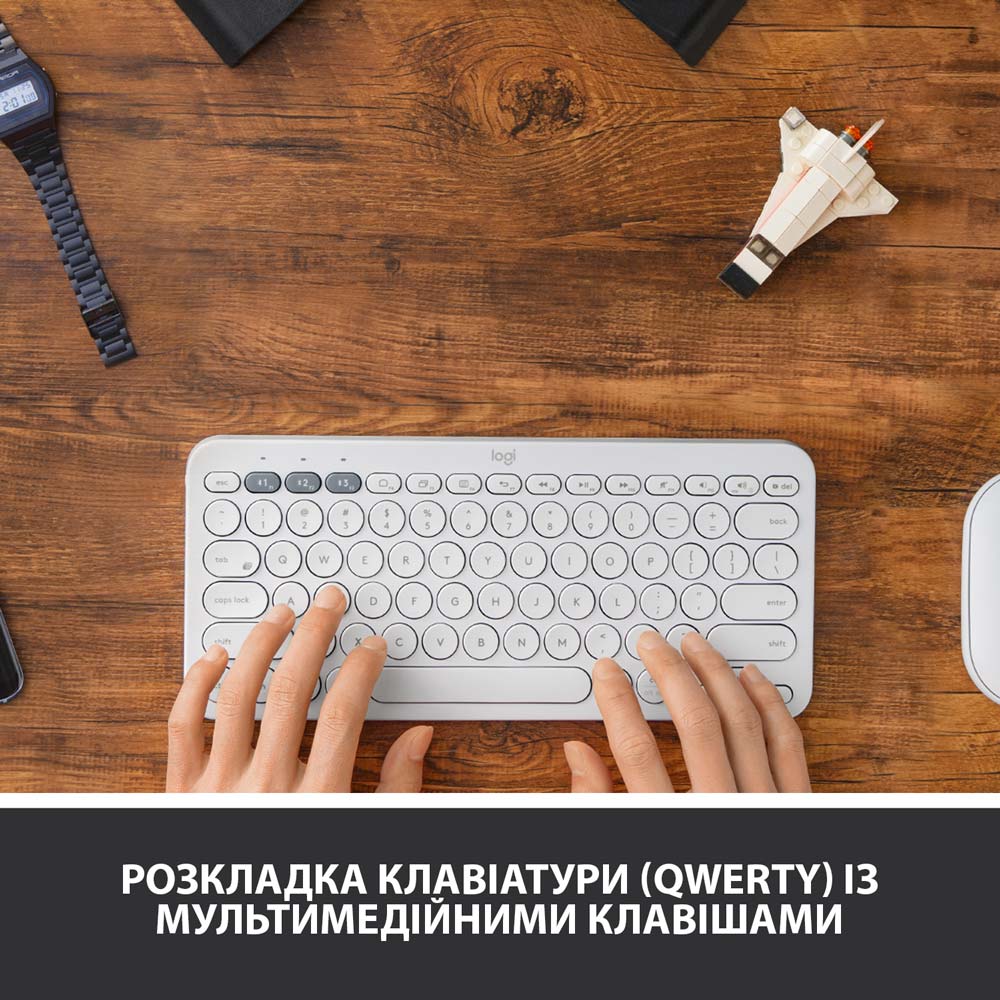 Клавиатура Logitech K380 Multi-Device Bluetooth US White (920-009868) Класс мультимедийная