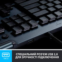 Клавиатура LOGITECH G815 LIGHTSYNC RGB Gaming GL Clicky Rus Carbon (920-009095)
