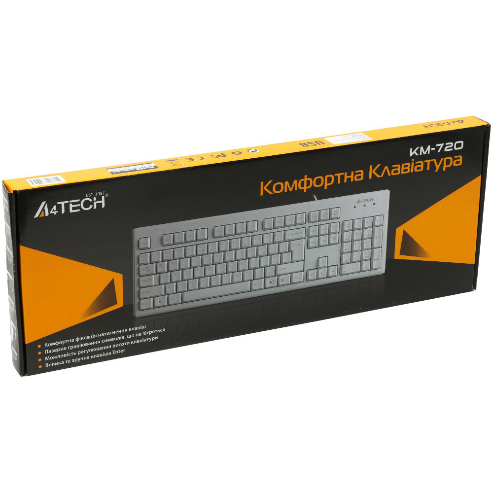 Клавиатура A4TECH KM-720 USB White Класс стандартная