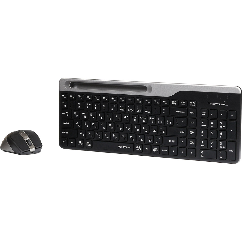 Комплект A4TECH FB2535C Smoky Grey Підключення бездротове