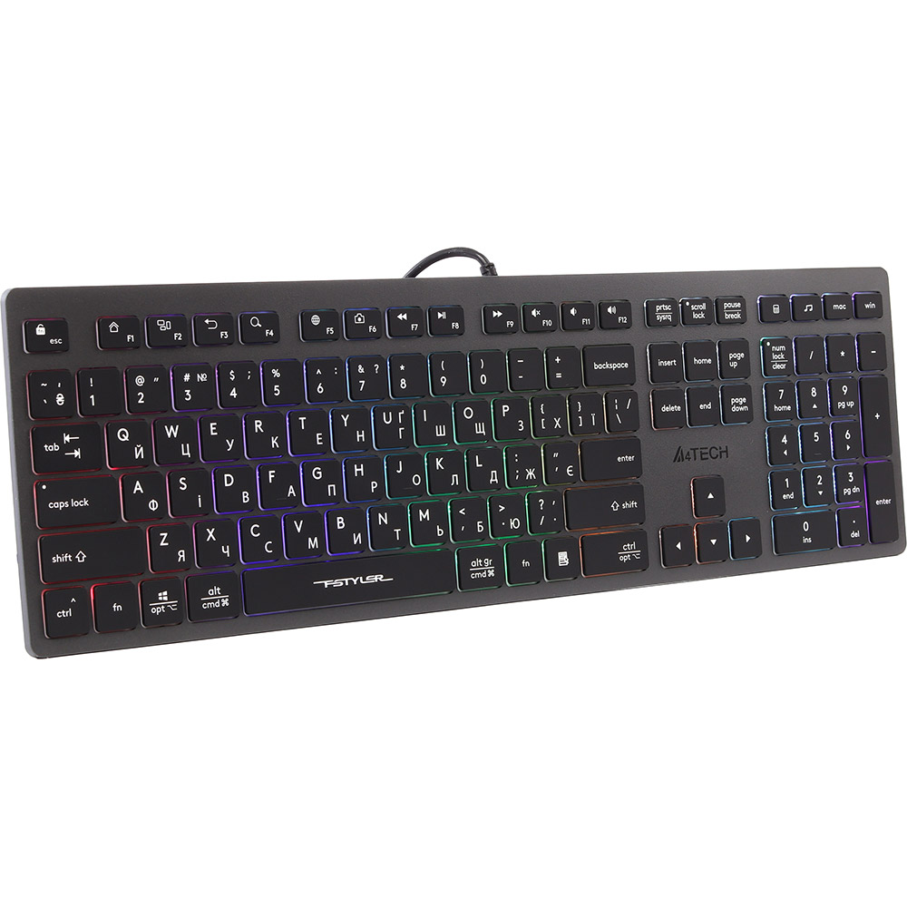 Клавиатура A4TECH FX60H USB Grey Neon backlit Клавиатура A4TECH FX60H USB Grey Neon backlit Комплектация клавиатура