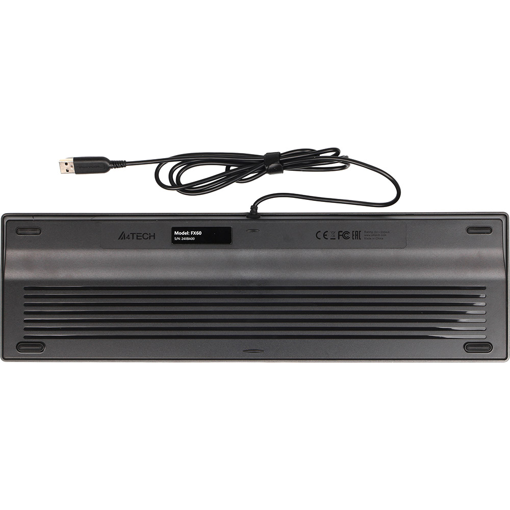 Зовнішній вигляд Клавіатура A4TECH FX60 USB Grey White backlit