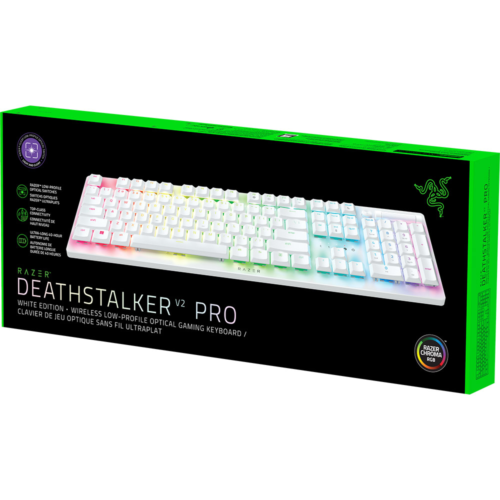 Клавиатура RAZER DeathStalker V2 Pro Purple Switch White (RZ03-04363500-R3M1) Конструкция оптико-механическая