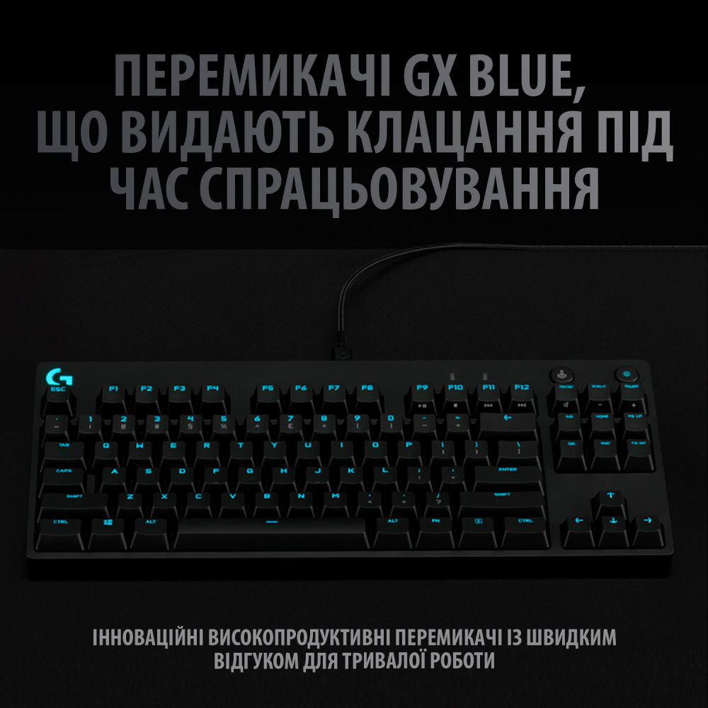 Клавиатура LOGITECH G PRO Mechanical Gaming Black (920-009392) Класс игровая