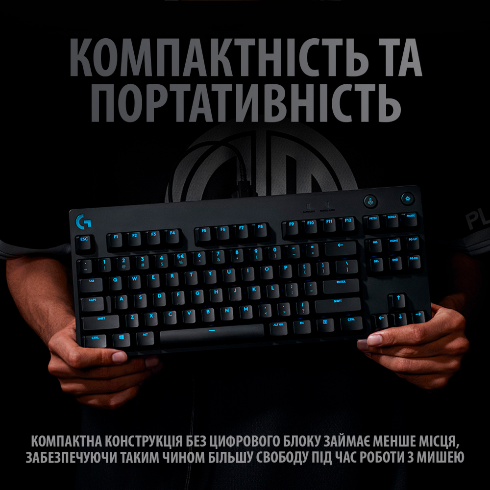 Клавиатура LOGITECH G PRO Mechanical Gaming Black (920-009392) Конструкция механическая