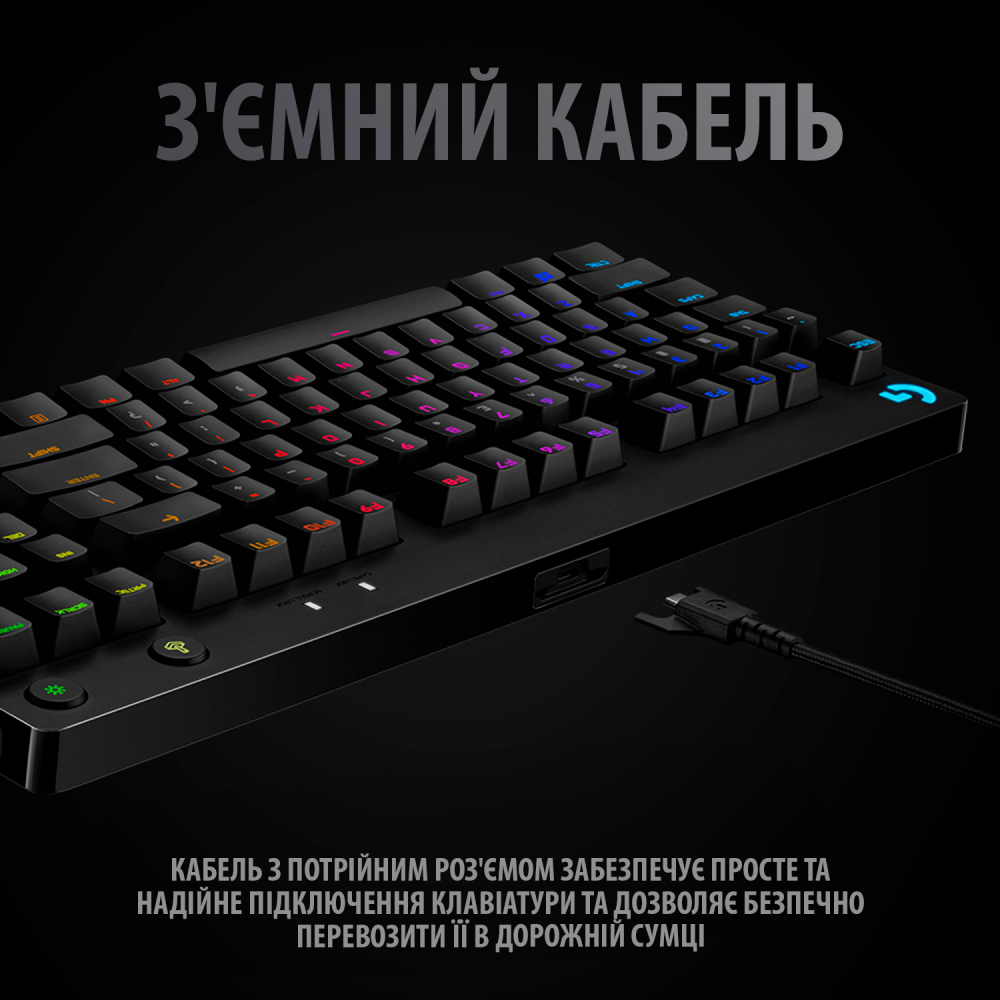 Внешний вид Клавиатура LOGITECH G PRO Mechanical Gaming Black (920-009392)