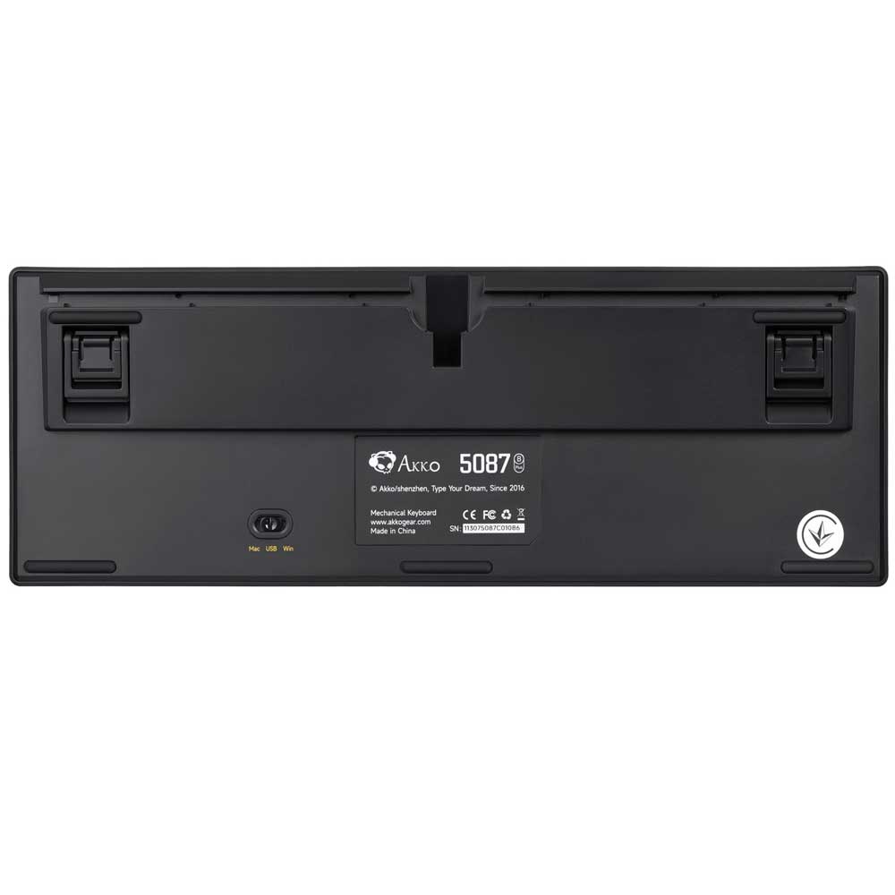Клавіатура AKKO 5087B Plus Black & Gold CS Silver Switches RGB (6925758620291) Підключення дротове