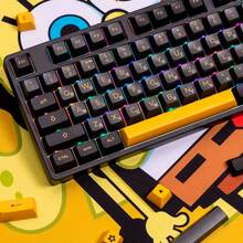 Клавіатура AKKO 5087B Plus Black & Gold CS Silver Switches RGB (6925758620291)