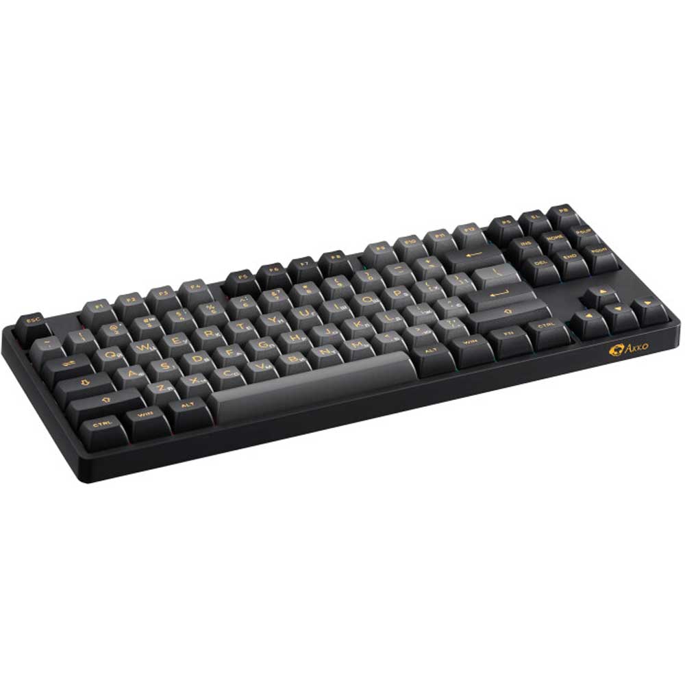 Клавіатура AKKO 5087B Plus Black & Gold CS Silver Switches RGB (6925758620291) Конструкція механічна