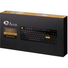 Клавіатура AKKO 5087B Plus Black & Gold CS Silver Switches RGB (6925758620291)