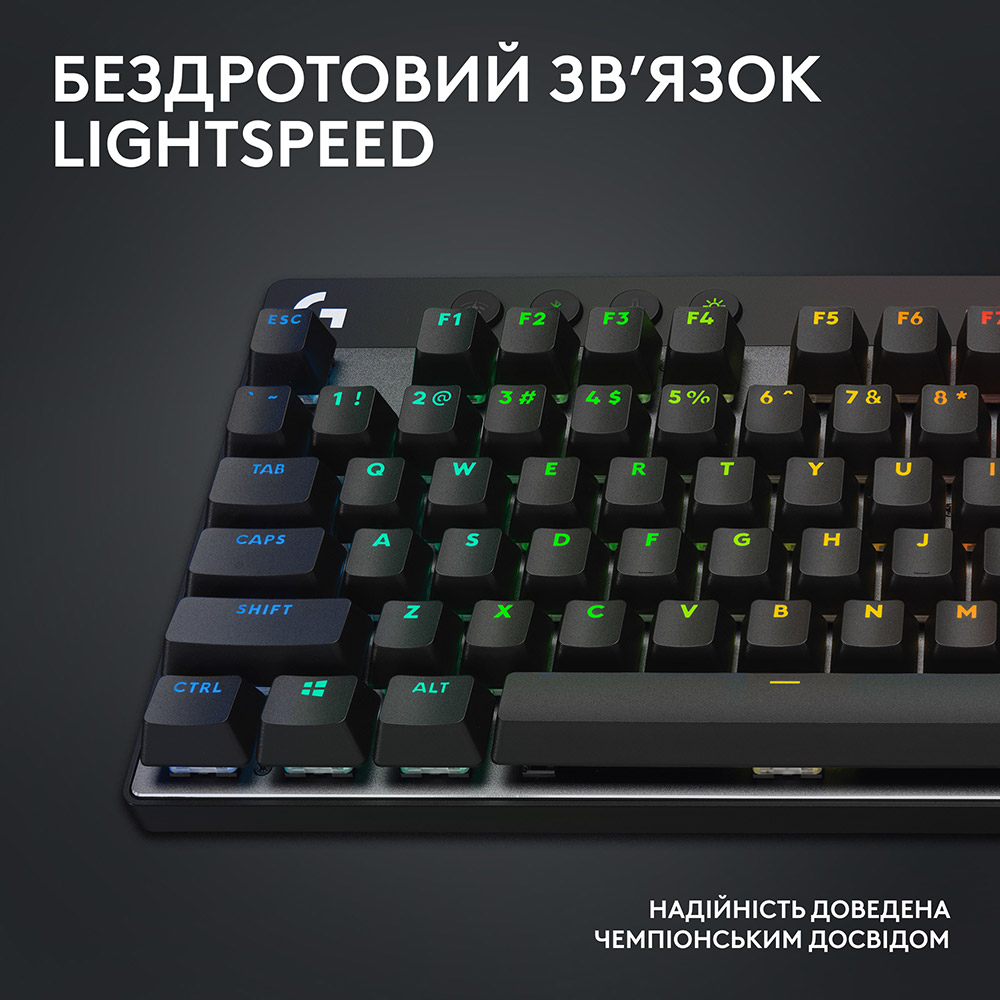 Клавіатура LOGITECH G Pro X TKL Lightspeed Gaming Black (L920-012136) Клас ігрова