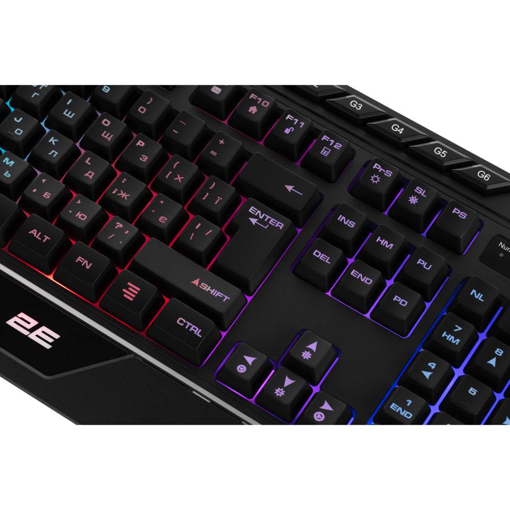 Зовнішній вигляд Клавіатура 2E GAMING KG315 RGB USB Black Ukr (2E-KG315UBK)