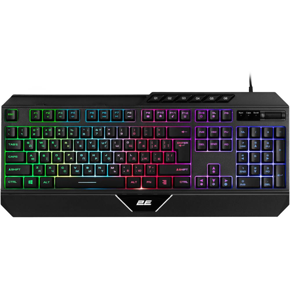 Клавіатура 2E GAMING KG315 RGB USB Black Ukr (2E-KG315UBK)