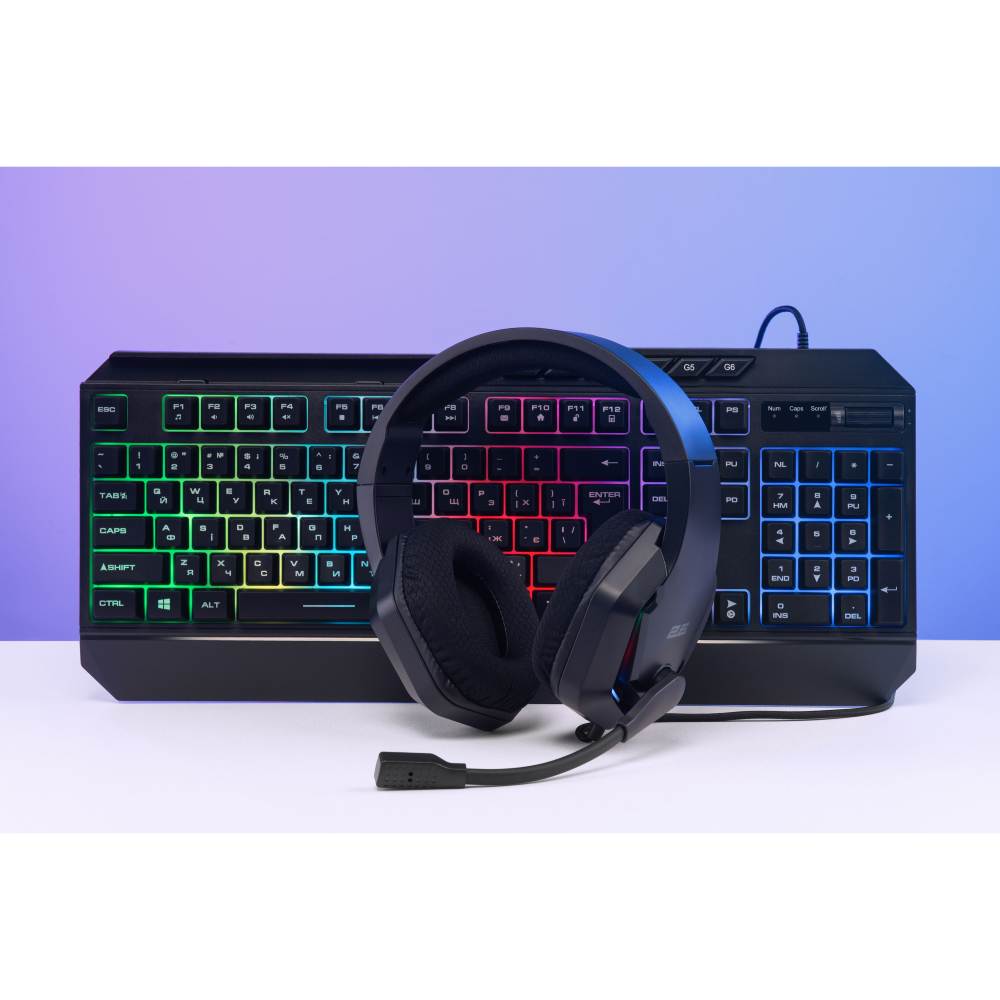 Зображення Клавіатура 2E GAMING KG315 RGB USB Black Ukr (2E-KG315UBK)