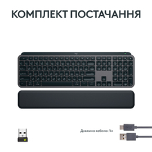 Клавиатура LOGITECH MX Keys S Wireless Plus Palmrest, Graphite (L920-011589)