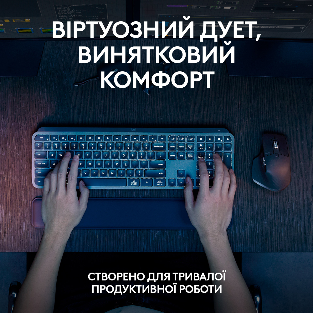 Внешний вид Комплект LOGITECH MX Keys S Combo Wireless Graphite (L920-011614)