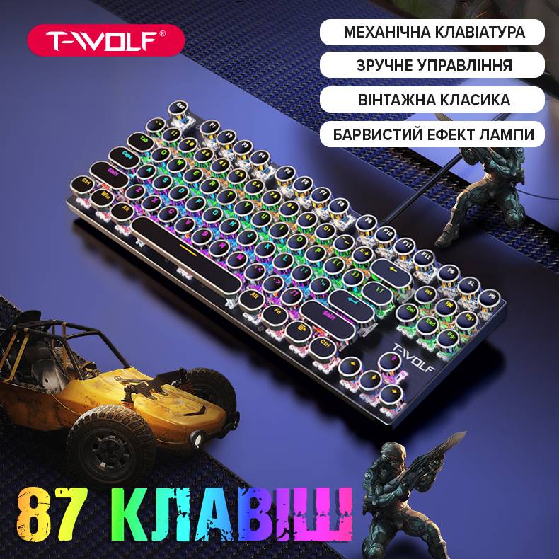 Клавиатура T-WOLF T12 RGB (TW-T12) Комплектация клавиатура