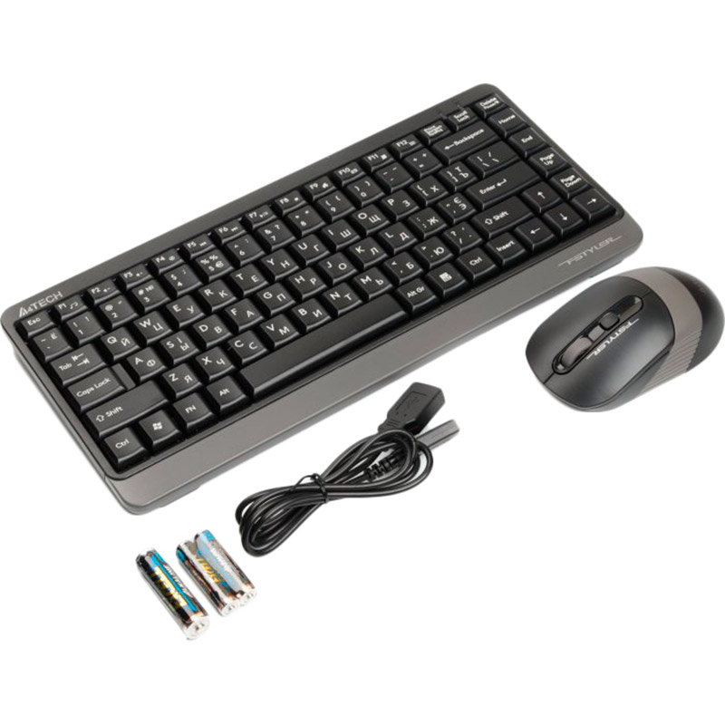 Комплект A4TECH Fstyler FG1110 Grey Комплектація клавіатура+миша