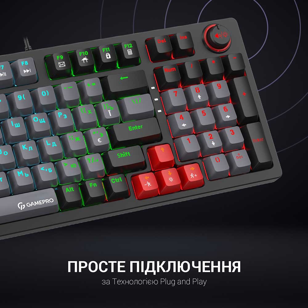 Зовнішній вигляд Клавіатура GAMEPRO MK120R