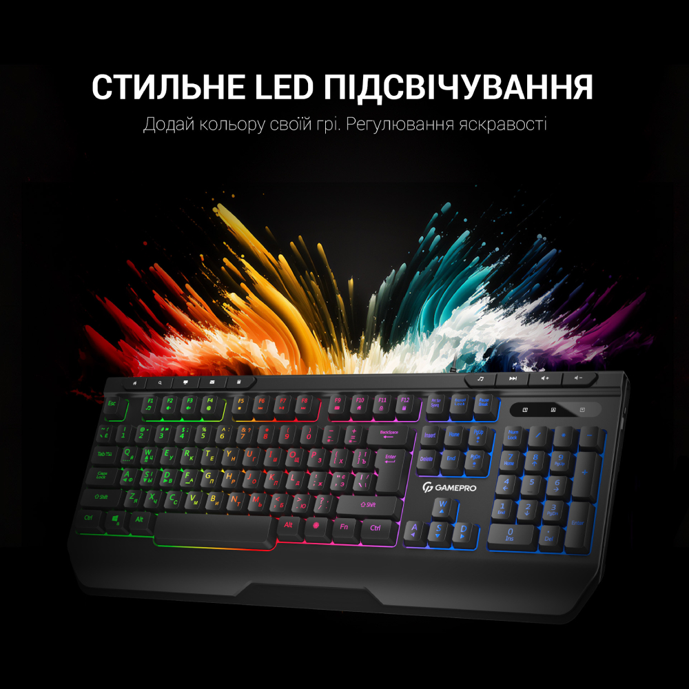 Зовнішній вигляд Клавіатура GAMEPRO GK550