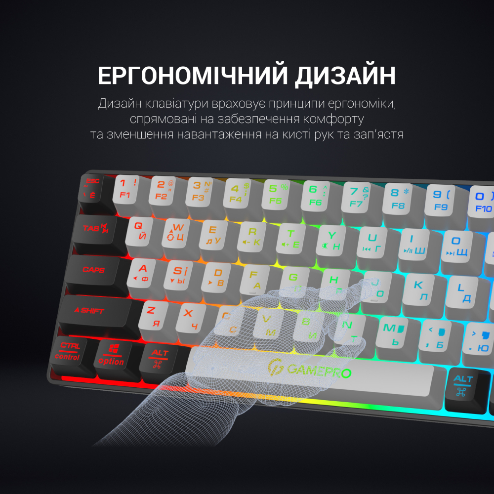 Клавіатура GAMEPRO GK935 Підключення дротове