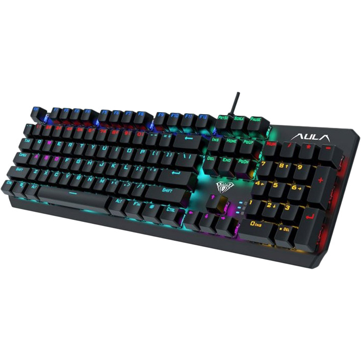 Клавіатура AULA F2066-II wired gaming механічний KRGD blue rainbow backlit EN/UA