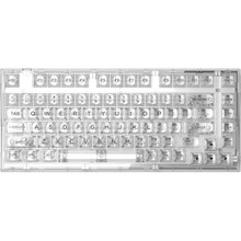 Клавиатура FL ESPORTS Q75 SAM White Transparent Body Light Ice keycap Kailh MX Cool Mint WL Three-Mode (Q75SAM-2170)
