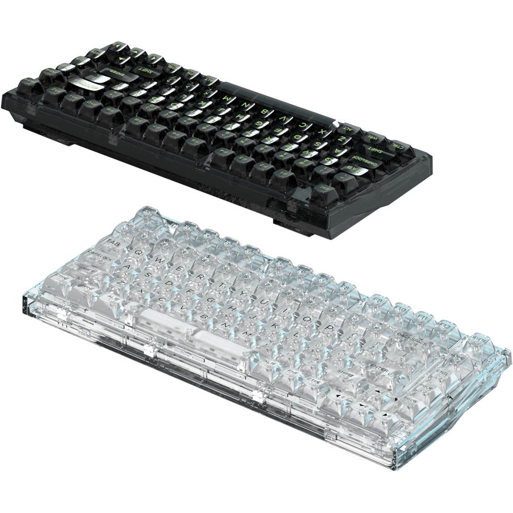 Клавиатура FL ESPORTS Q75 SAM Black Transparent Body Dark Ice keycap Kailh MX Cool Mint WL Three-Mode (Q75SAM-5774) Класс игровая