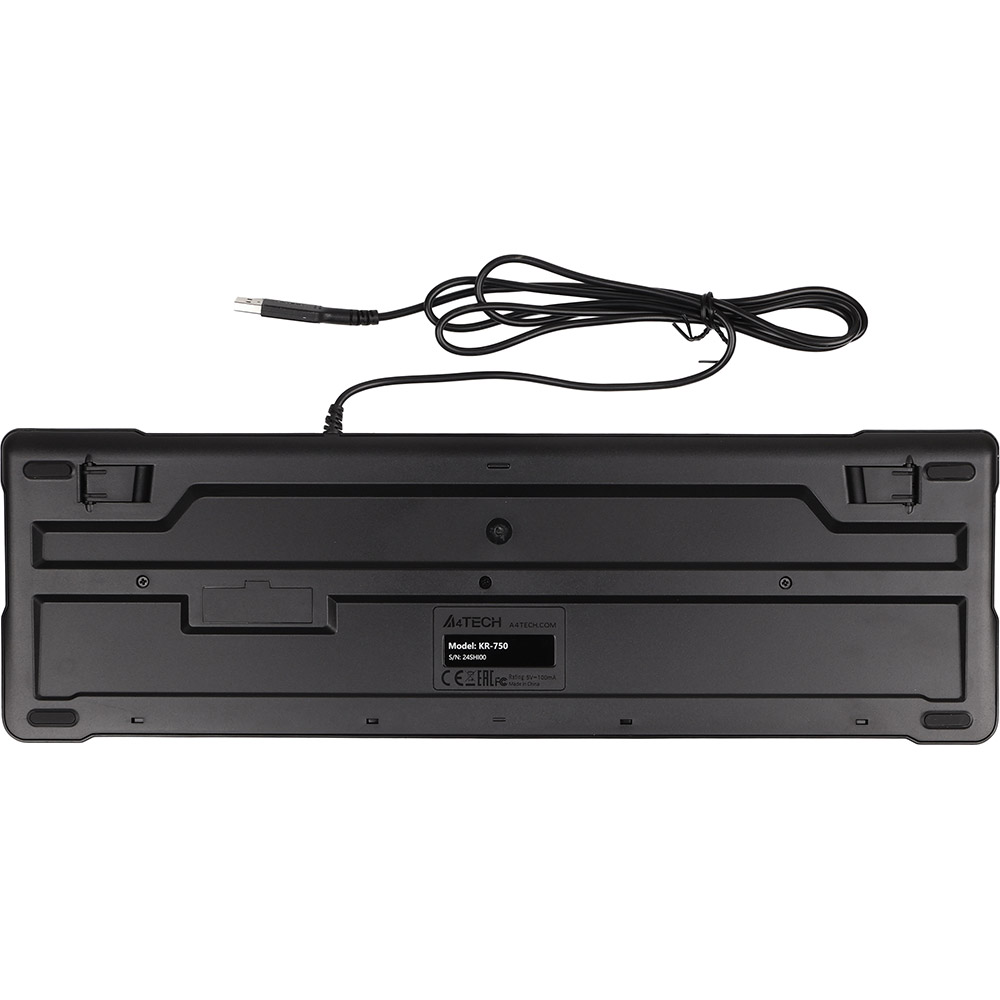 Клавіатура A4 TECH KR-750 Black, USB Конструкція мембранна