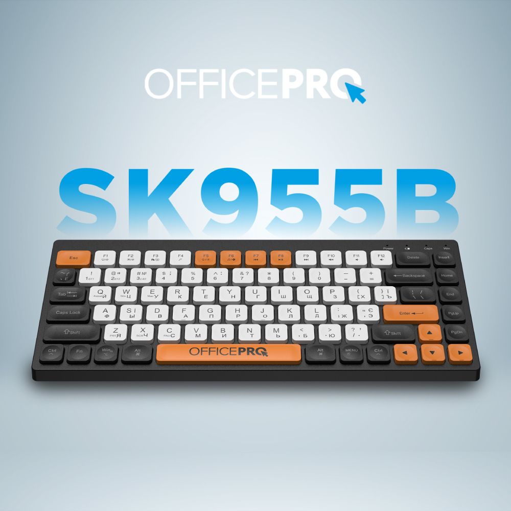 Зовнішній вигляд Клавіатура OFFICEPRO SK955B