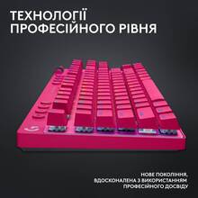 Клавіатура LOGITECH G PRO X TKL LIGHTSPEED Gaming, Magenta (920-012159)