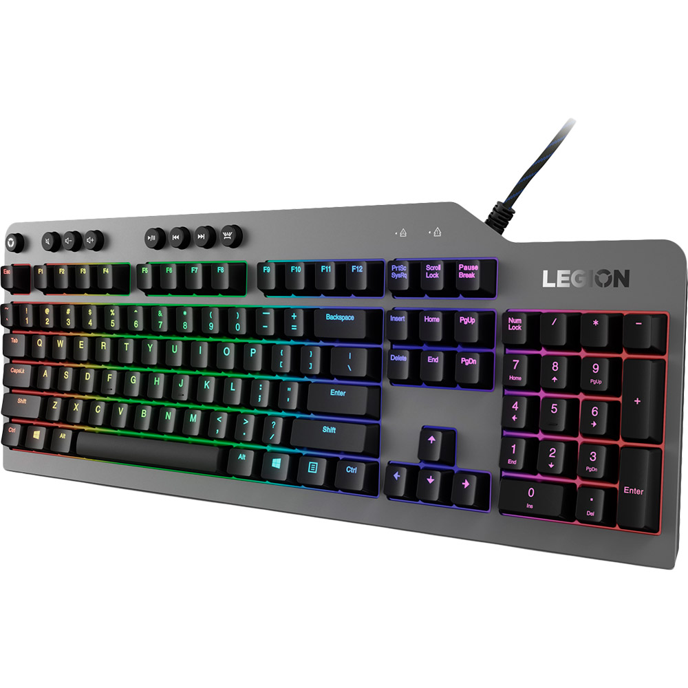 Зовнішній вигляд Клавіатура Lenovo Legion K500 RGB Keyboard UA Black-Gray (GY41L16650)