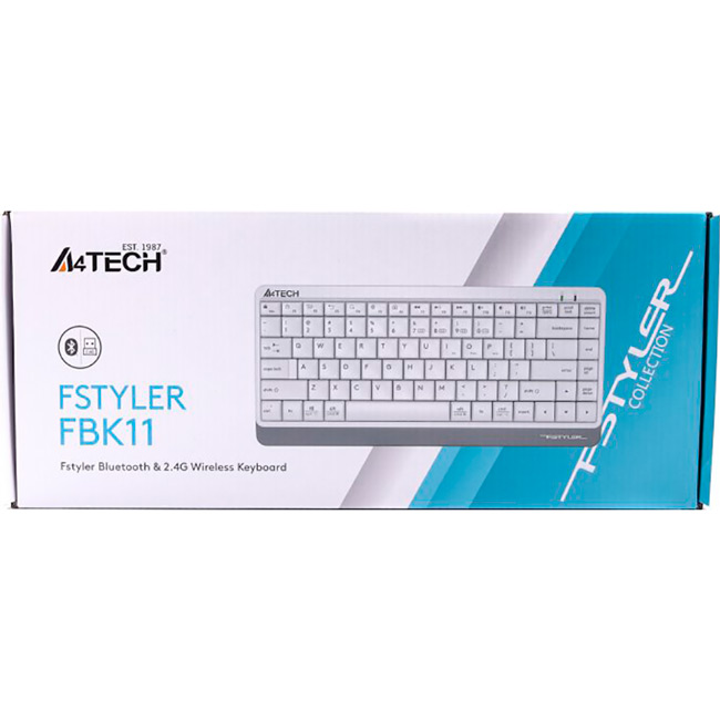 Зовнішній вигляд Клавіатура A4TECH FBK11 White (4711421965491)