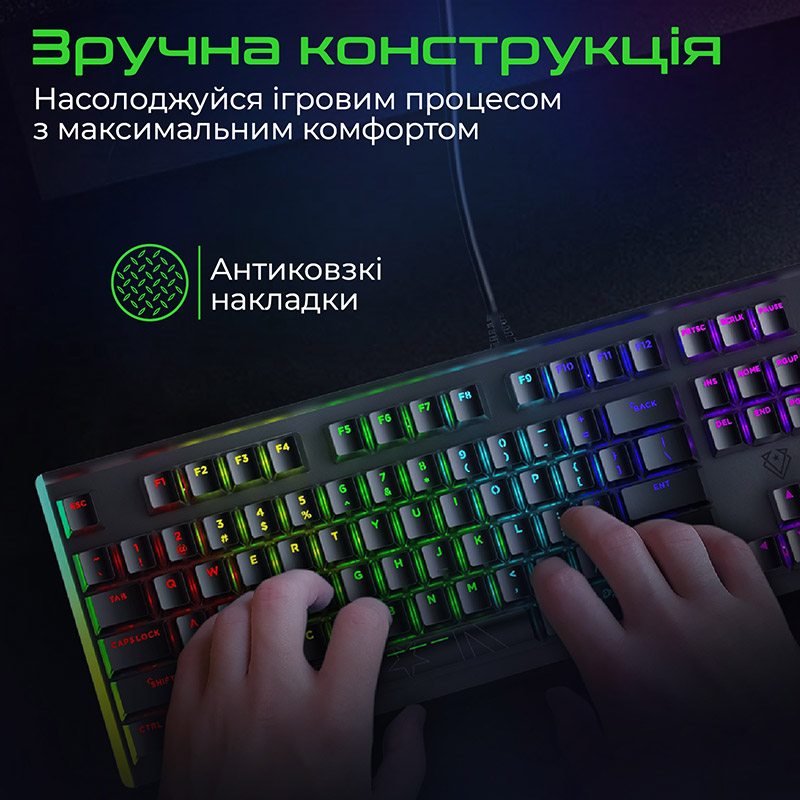 Клавиатура VERTUX comando.black Класс игровая