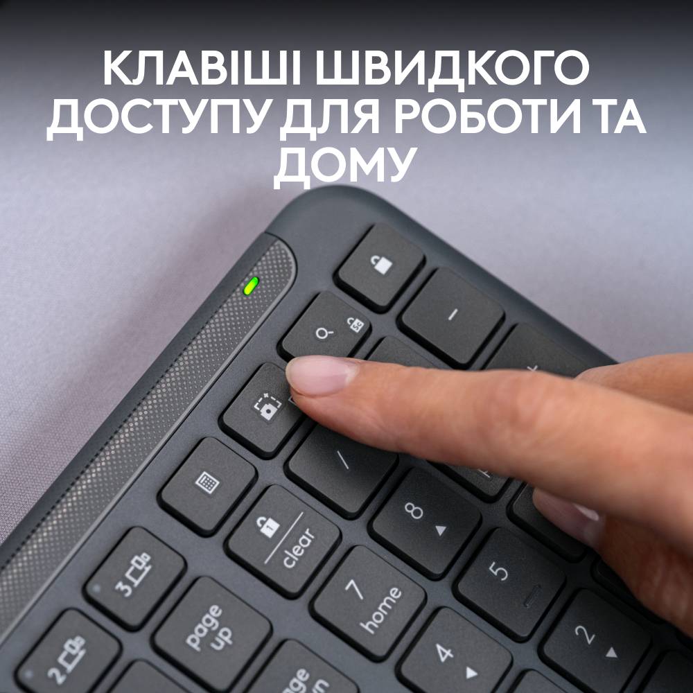 Фото Клавіатура LOGITECH Signature Slim Wireless K950 Graphite (920-012465)