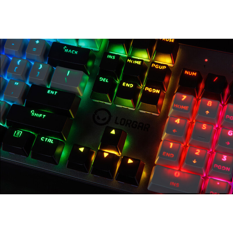 Фото 26 Клавіатура LORGAR Azar 514 RGB EN/UA Gaming White (LRG-GK514W-UA)
