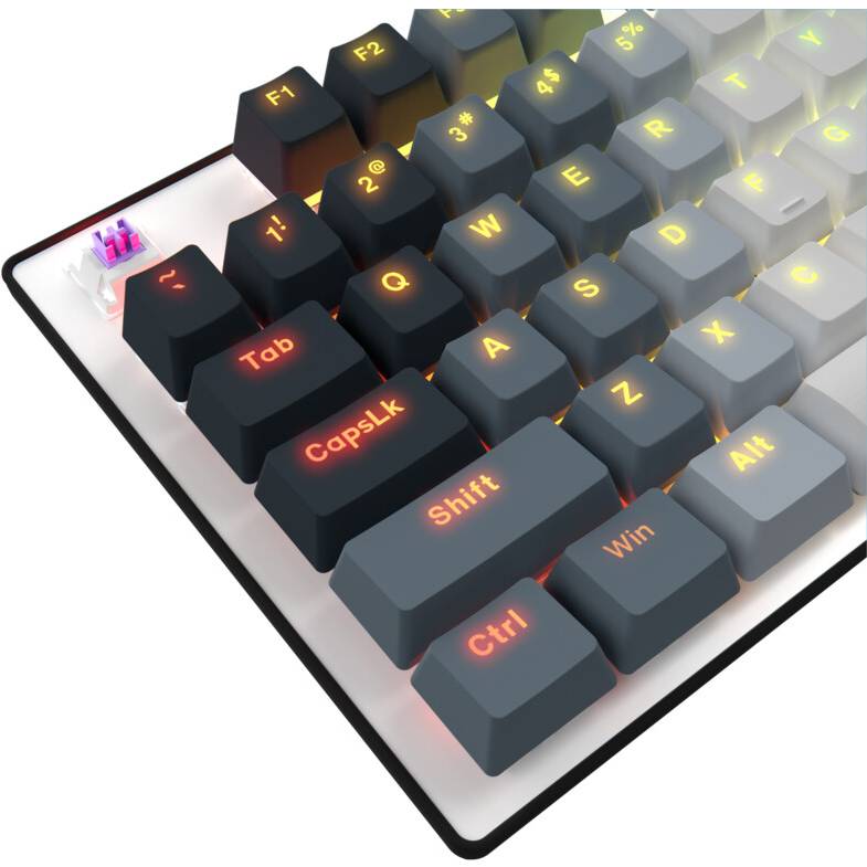 Зовнішній вигляд Клавіатура LORGAR Azar 514 RGB EN/UA Gaming White (LRG-GK514W-UA)