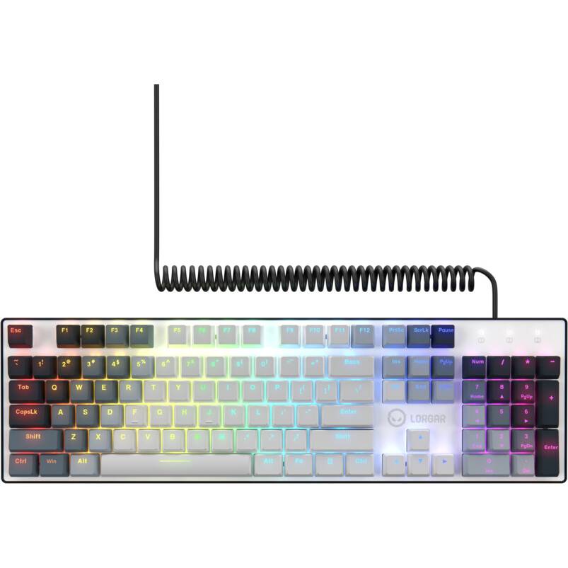 Клавиатура LORGAR Azar 514 RGB EN/UA Gaming White (LRG-GK514W-UA) Клавиатура LORGAR Azar 514 RGB EN/UA Gaming White (LRG-GK514W-UA)