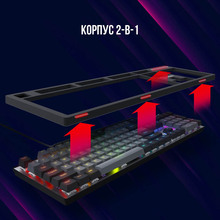 Клавіатура LORGAR Azar 514 RGB EN/UA Gaming Black (LRG-GK514B-UA)