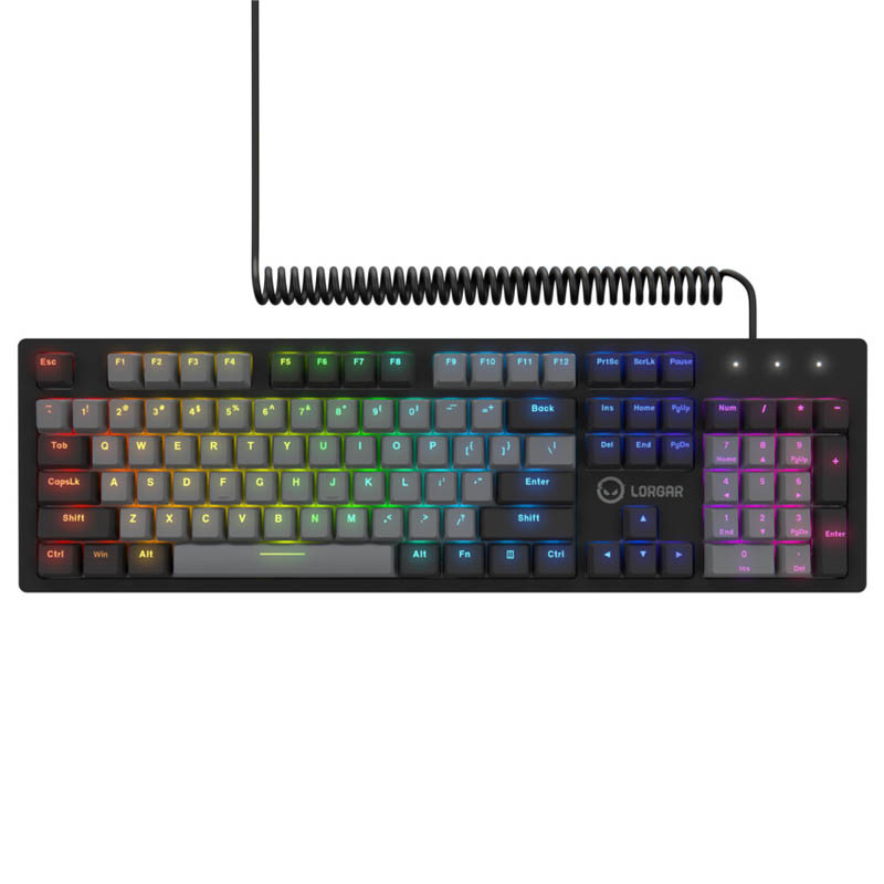 Клавіатура LORGAR Azar 514 RGB EN/UA Gaming Black (LRG-GK514B-UA)