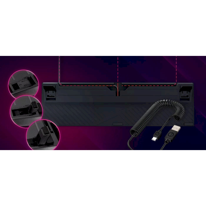 Внешний вид Клавиатура LORGAR Azar 514 RGB EN/UA Gaming Black (LRG-GK514B-UA)