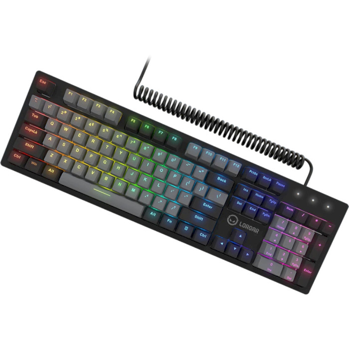 Клавиатура LORGAR Azar 514 RGB EN/UA Gaming Black (LRG-GK514B-UA) Конструкция механическая