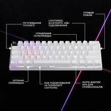 Клавиатура LOGITECH G Pro X 60 Lightspeed Wireless/Bluetooth White (920-011930)
