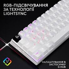 Клавиатура LOGITECH G Pro X 60 Lightspeed Wireless/Bluetooth White (920-011930)