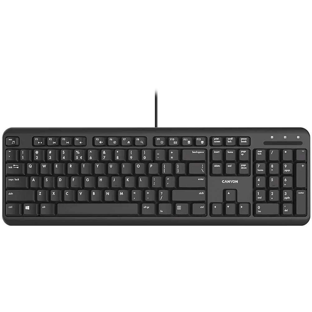 Клавіатура CANYON HKB-20 Velvet Silent ENG/UKR Black (CNS-HKB02) Клавіатура CANYON HKB-20 Velvet Silent ENG/UKR Black (CNS-HKB02)