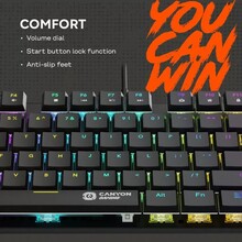 Клавіатура CANYON Cometstrike GK-50 RGB TKL ENG/UKR Black (CND-SKB50-US)