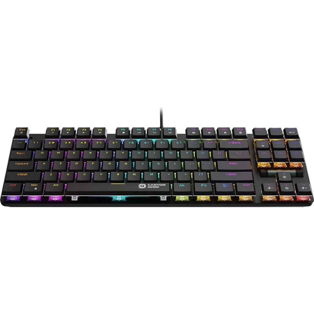 Клавіатура CANYON Cometstrike GK-50 RGB TKL ENG/UKR Black (CND-SKB50-US) Клас ігрова