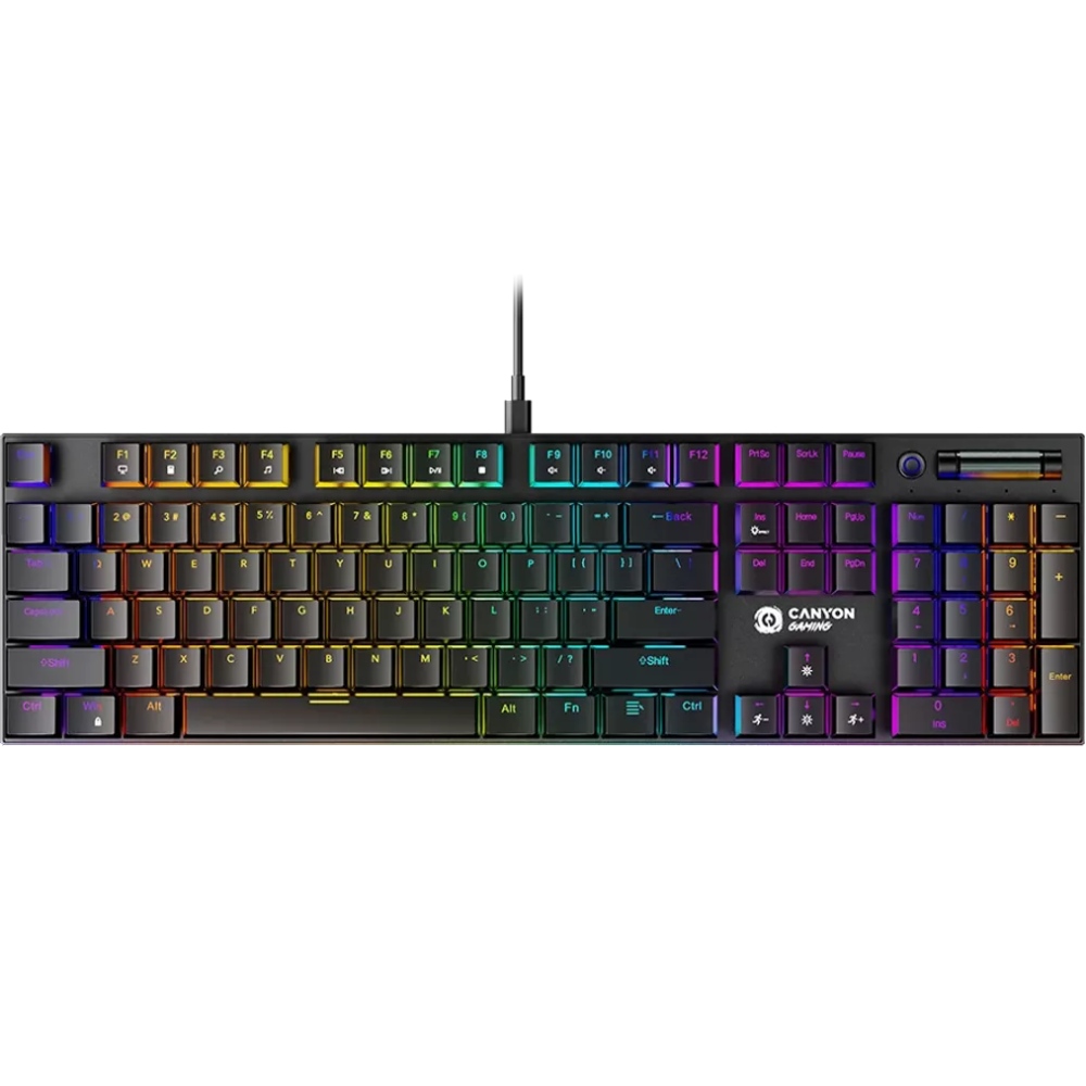 Клавіатура CANYON Cometstrike GK-55 RGB ENG/UKR Black (CND-SKB55-US)